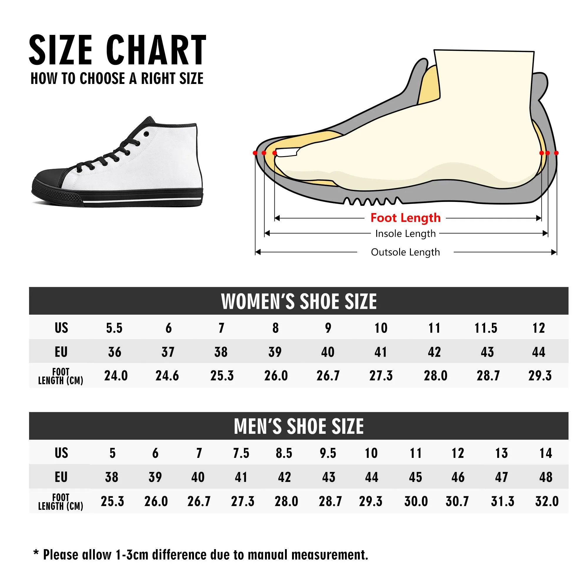 Fun Bunny Mens High Top Canvas Shoes