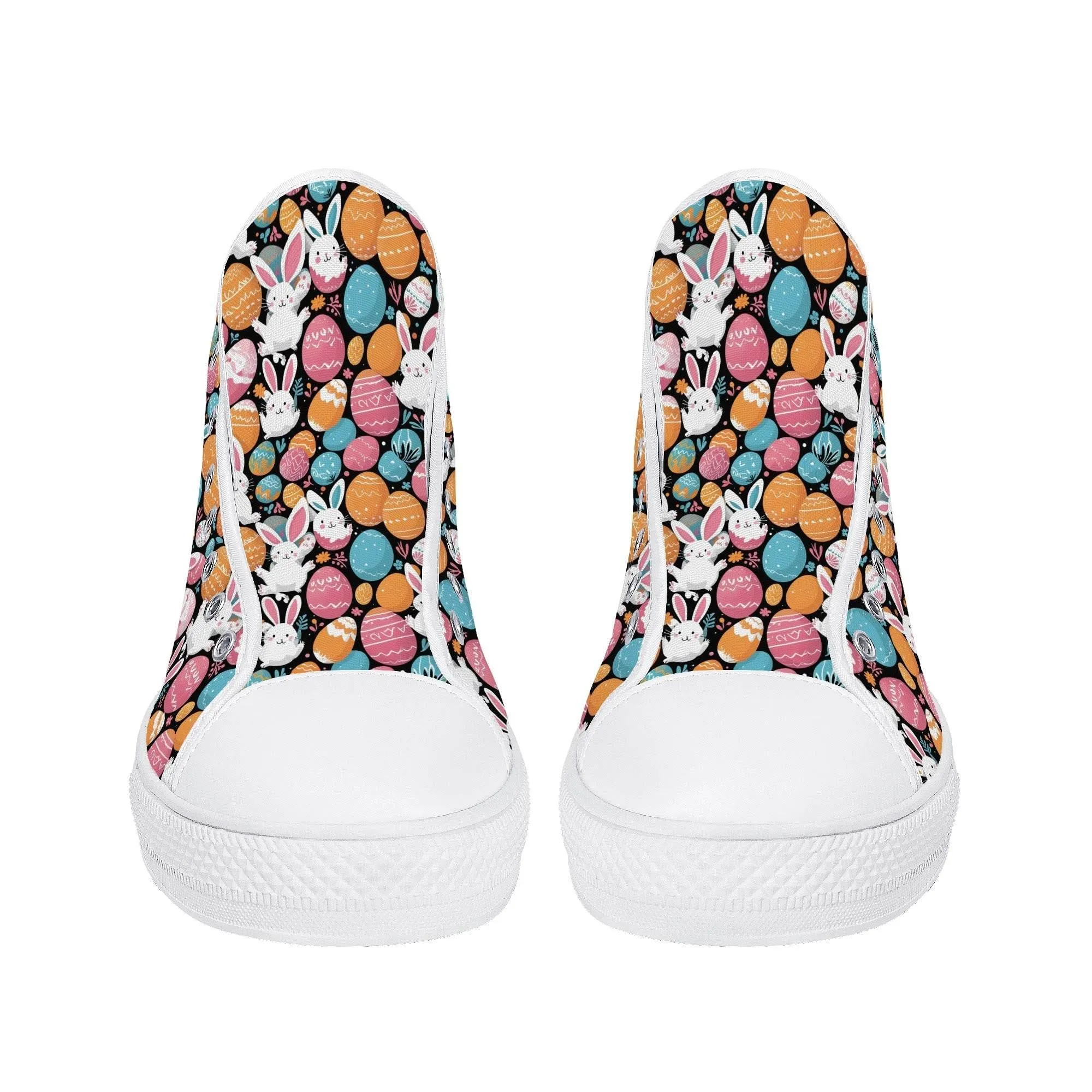 Fun Bunny Mens High Top Canvas Shoes