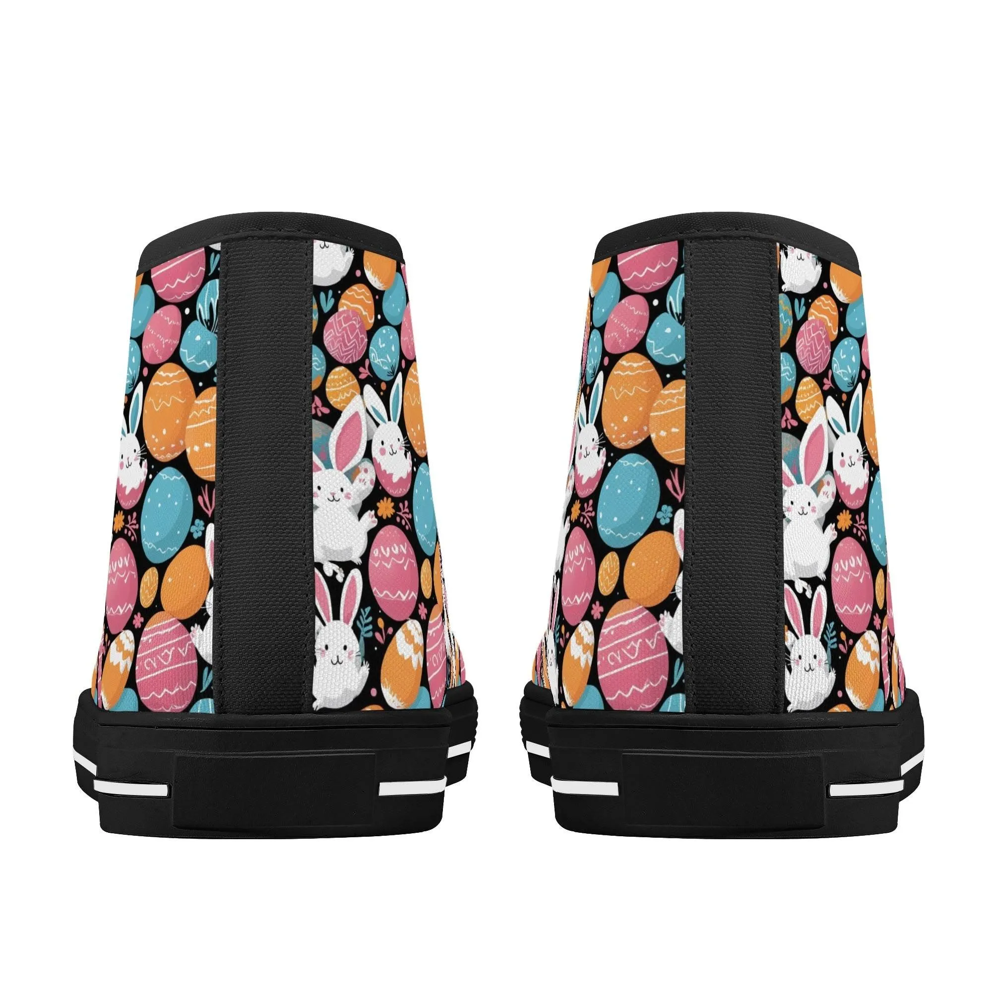 Fun Bunny Mens High Top Canvas Shoes
