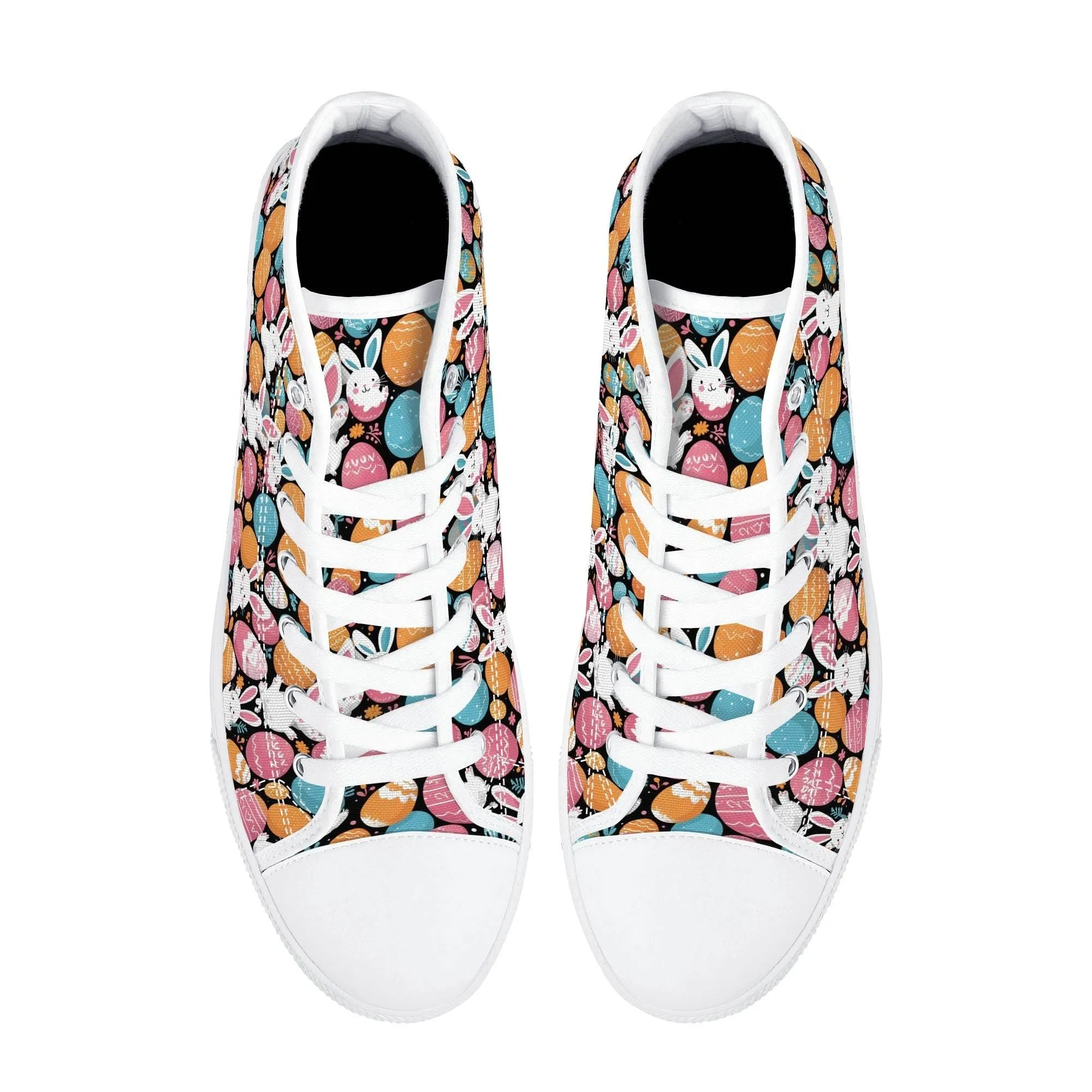 Fun Bunny Mens High Top Canvas Shoes