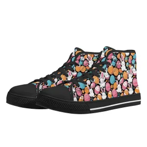Fun Bunny Mens High Top Canvas Shoes