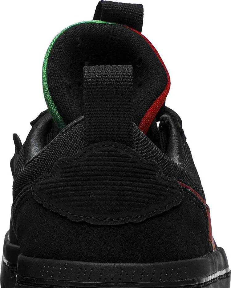 Ghetto Gastro x Air Jordan 1 Low React Fearless Sneakers, Black