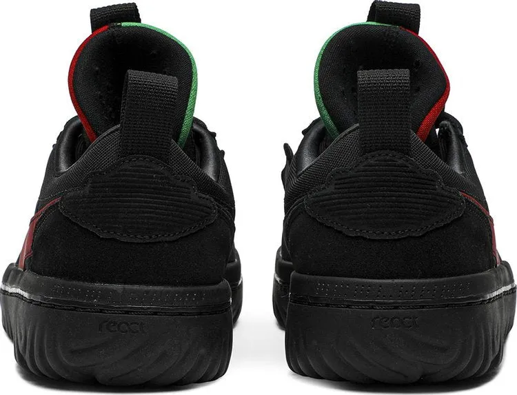 Ghetto Gastro x Air Jordan 1 Low React Fearless Sneakers, Black