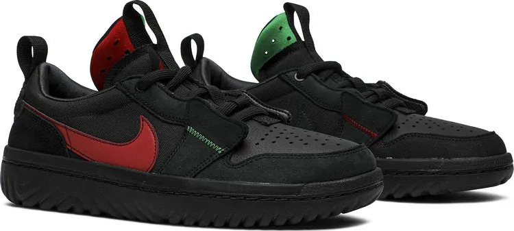 Ghetto Gastro x Air Jordan 1 Low React Fearless Sneakers, Black