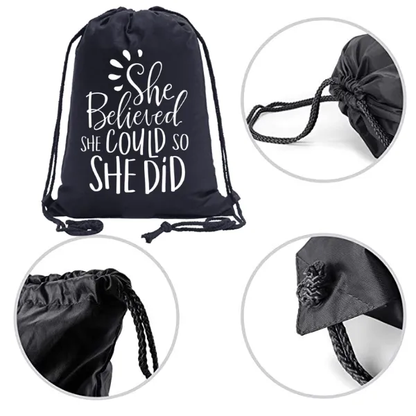 Girls She Believed She Could So She Did Nylon Sportybag