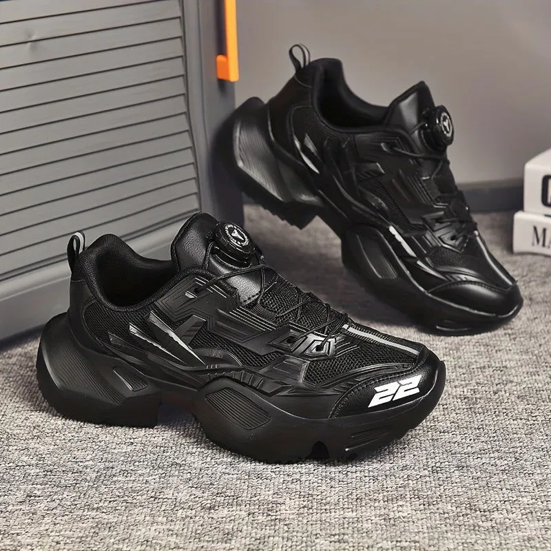 Height Boosting Chunky Heels Low Top Trainers Sneakers