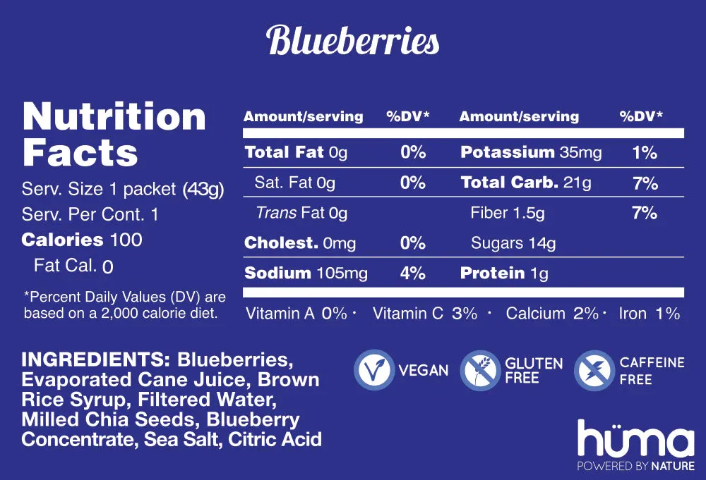 Hüma - Blueberry Energy Gel