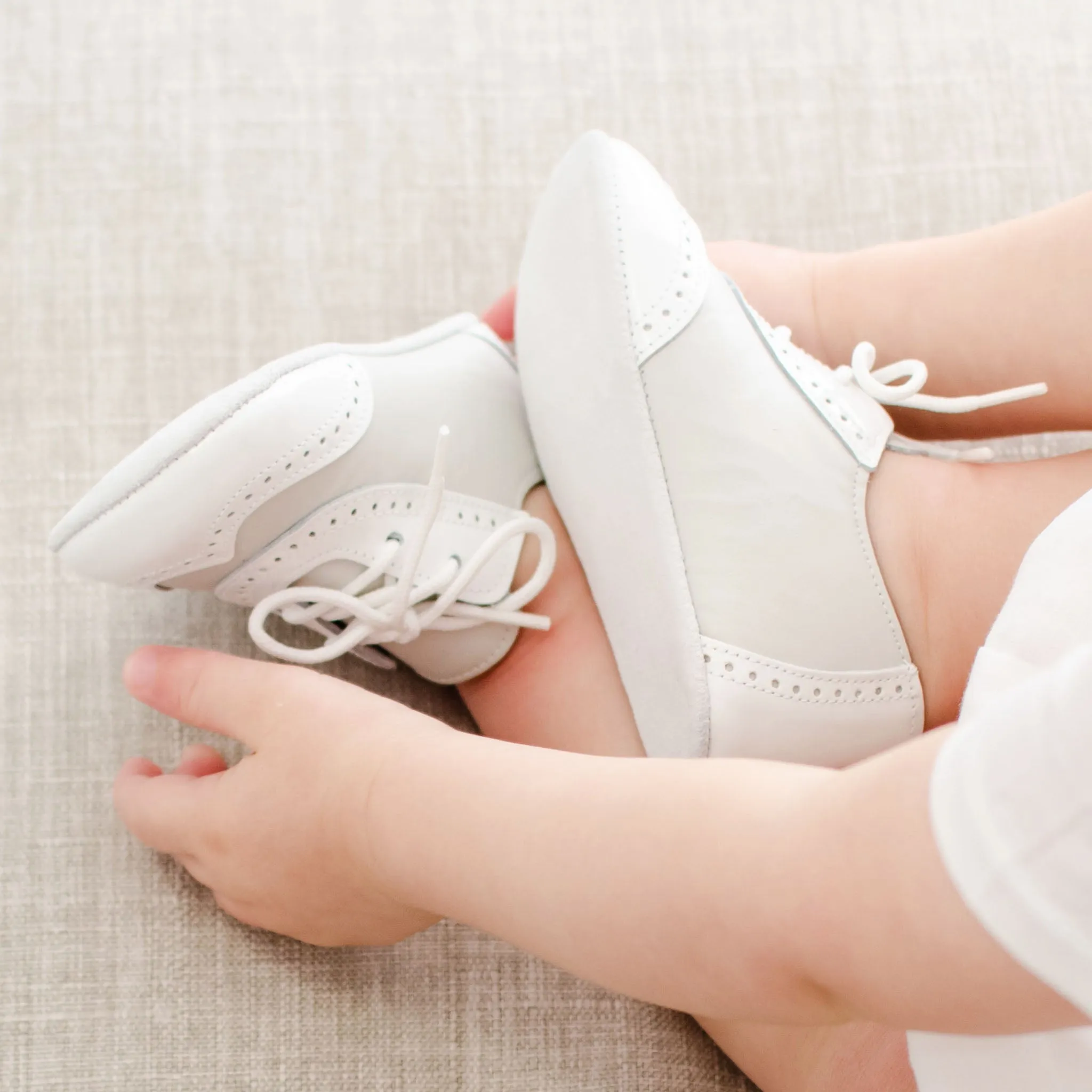 Ivory Two Tone Wingtip Shoes