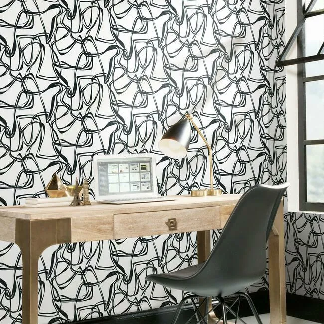 Jane Dixon Ribbon Trail Peel & Stick Wallpaper