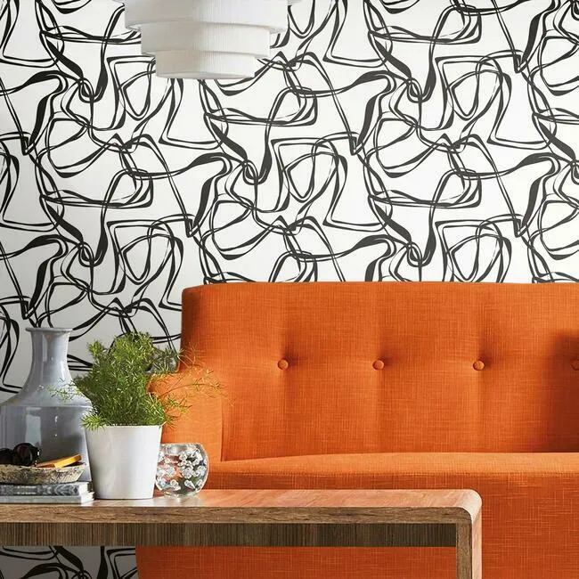 Jane Dixon Ribbon Trail Peel & Stick Wallpaper