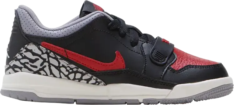 Jordan Legacy 312 Low PS Bred Cement Sneakers, Black