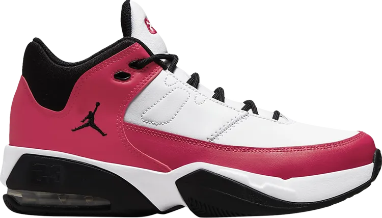 Jordan Max Aura 3 GS White Very Berry Sneakers, red