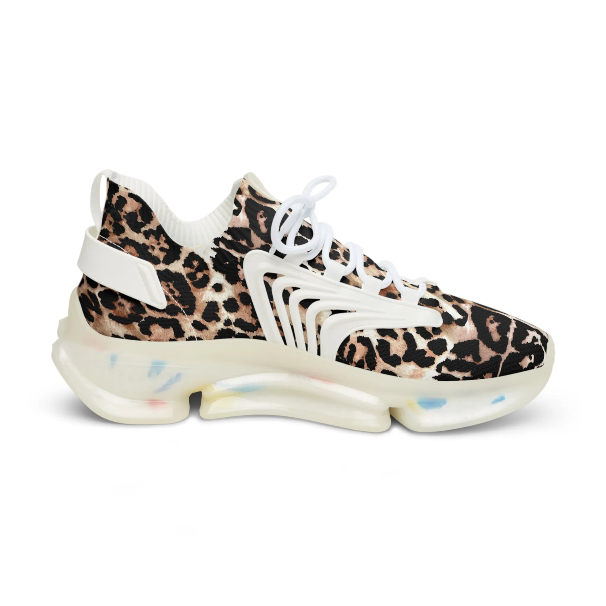 Leopard Pattern Men's Mesh Sneakers