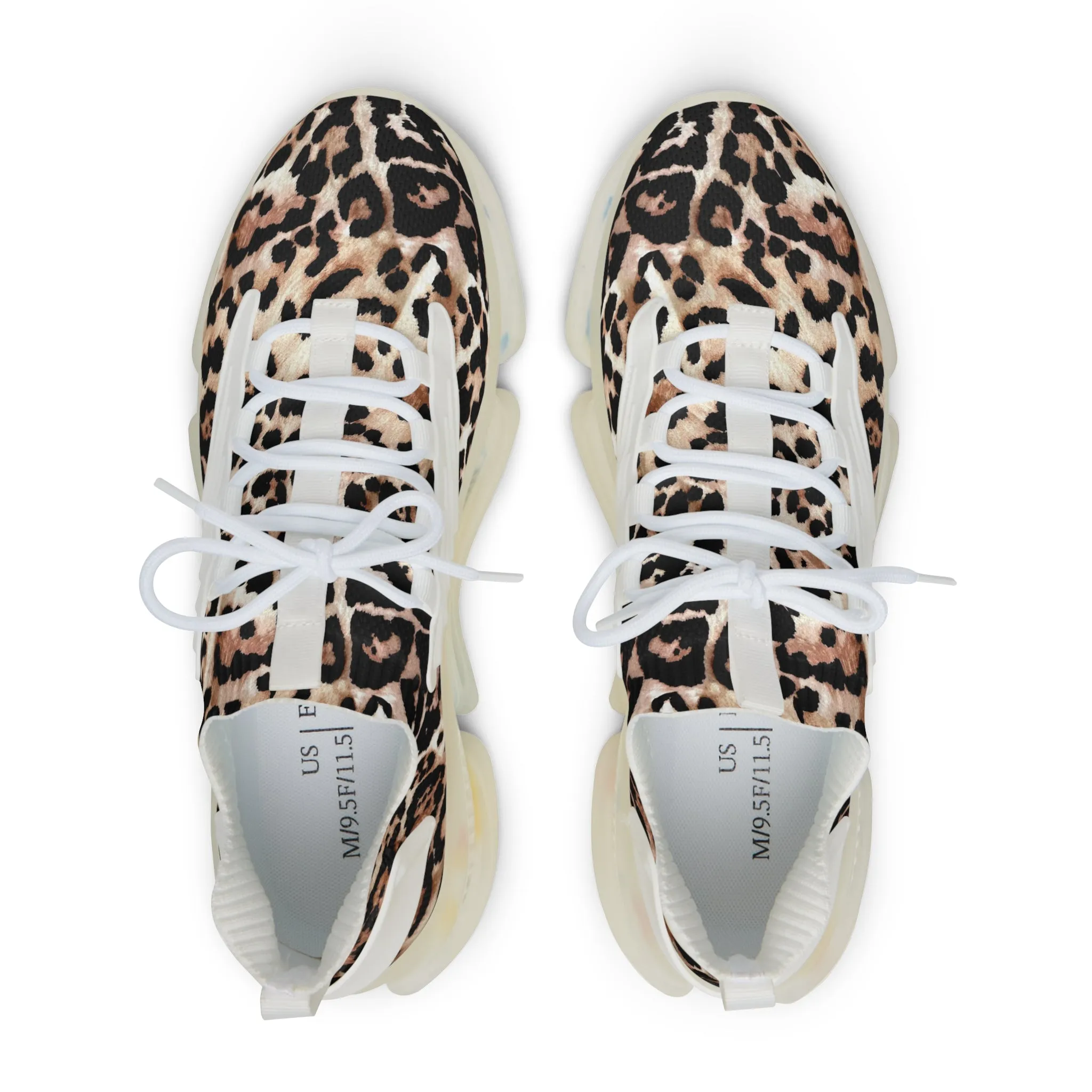 Leopard Pattern Men's Mesh Sneakers