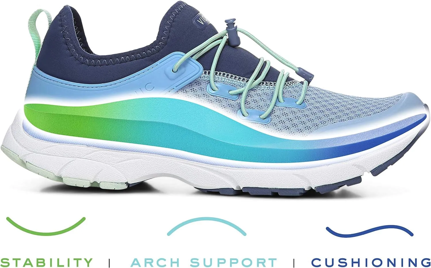 London Women'S Sneaker with Bungee Laces Bluebell - 11 Medium