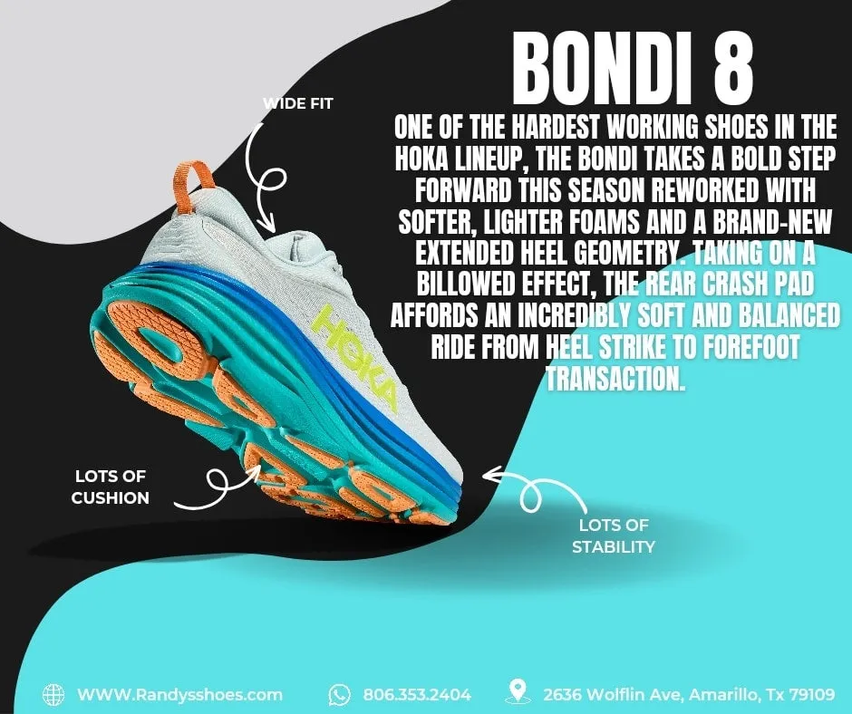 MEN'S HOKA BONDI 8 | SHARKSKIN / HARBOR MIST