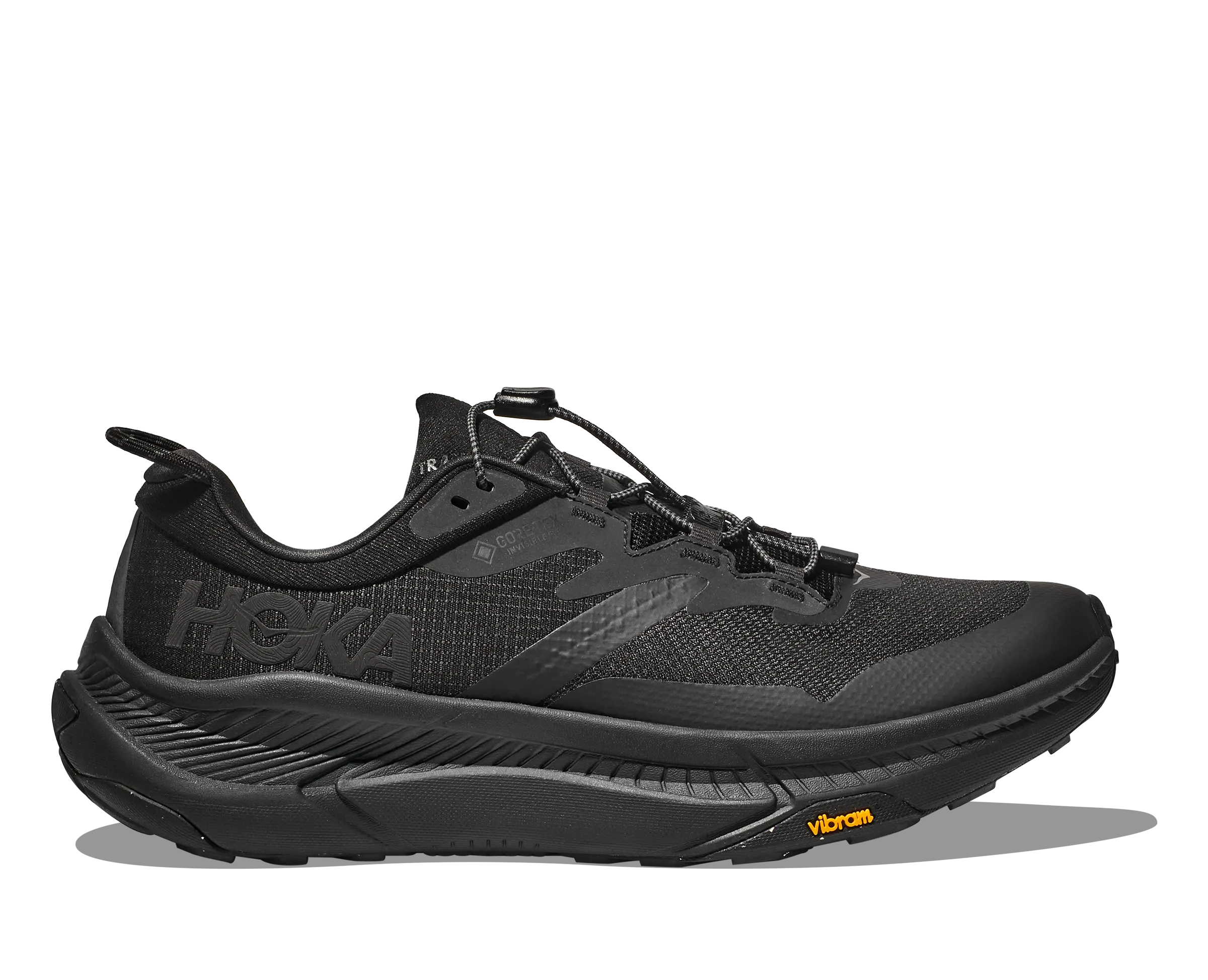Men's Hoka Transport GTX Color: Black / Black