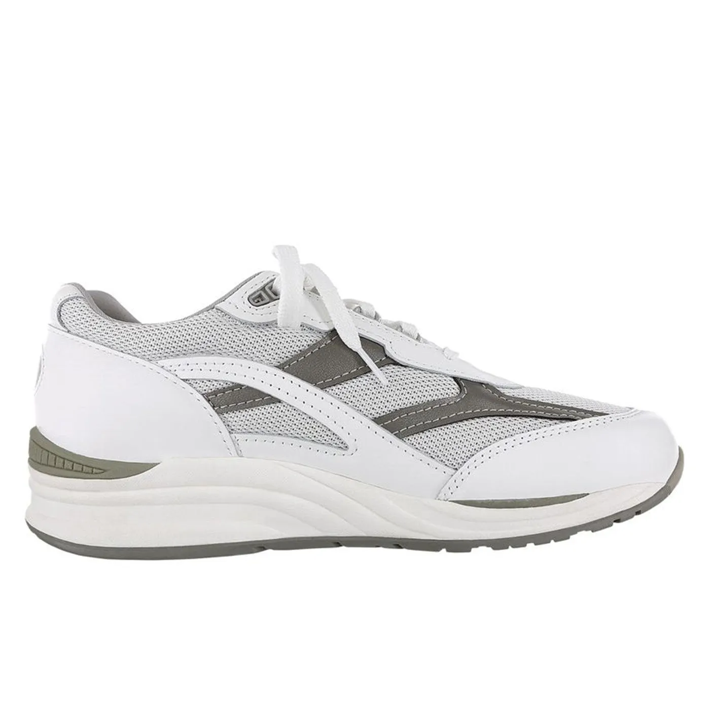 Men's Journey Mesh Lace Up Sneaker White / Gray