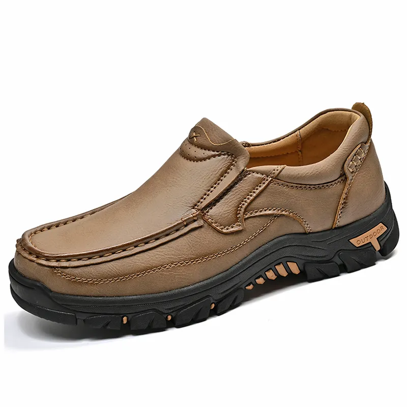 Mitchell Shoes New Men's Non-slip Walking Leather Lightweight Breathable Casual Loafers
