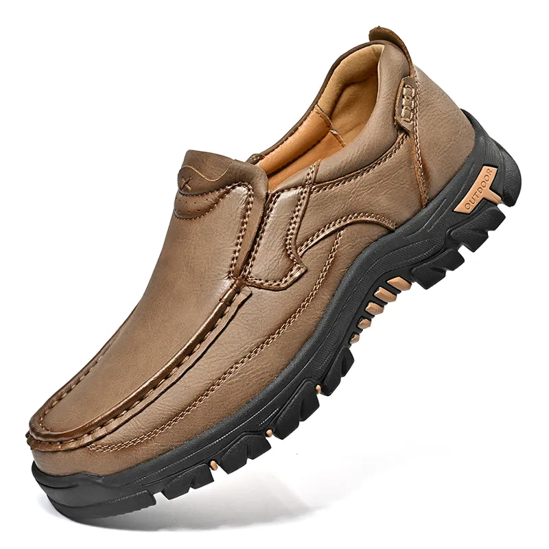 Mitchell Shoes New Men's Non-slip Walking Leather Lightweight Breathable Casual Loafers