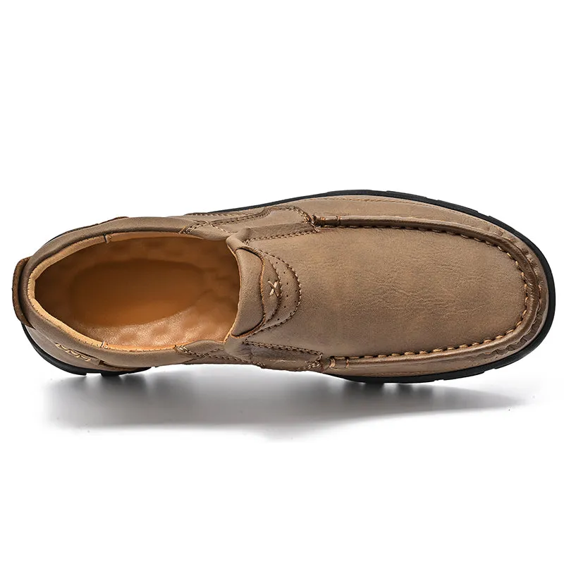 Mitchell Shoes New Men's Non-slip Walking Leather Lightweight Breathable Casual Loafers