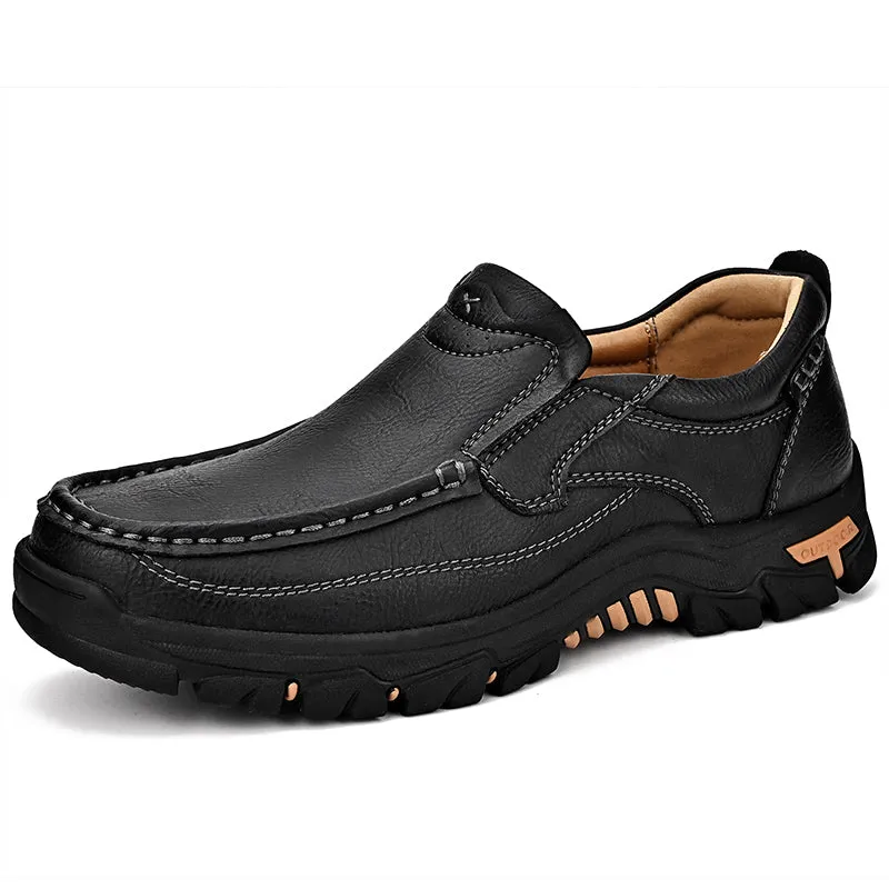 Mitchell Shoes New Men's Non-slip Walking Leather Lightweight Breathable Casual Loafers