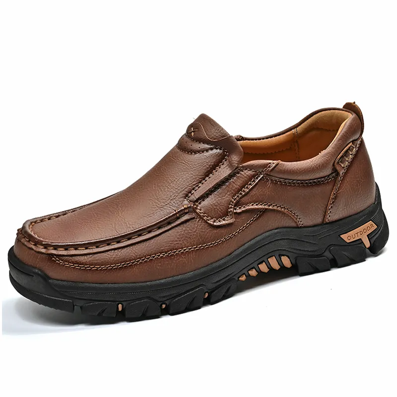 Mitchell Shoes New Men's Non-slip Walking Leather Lightweight Breathable Casual Loafers