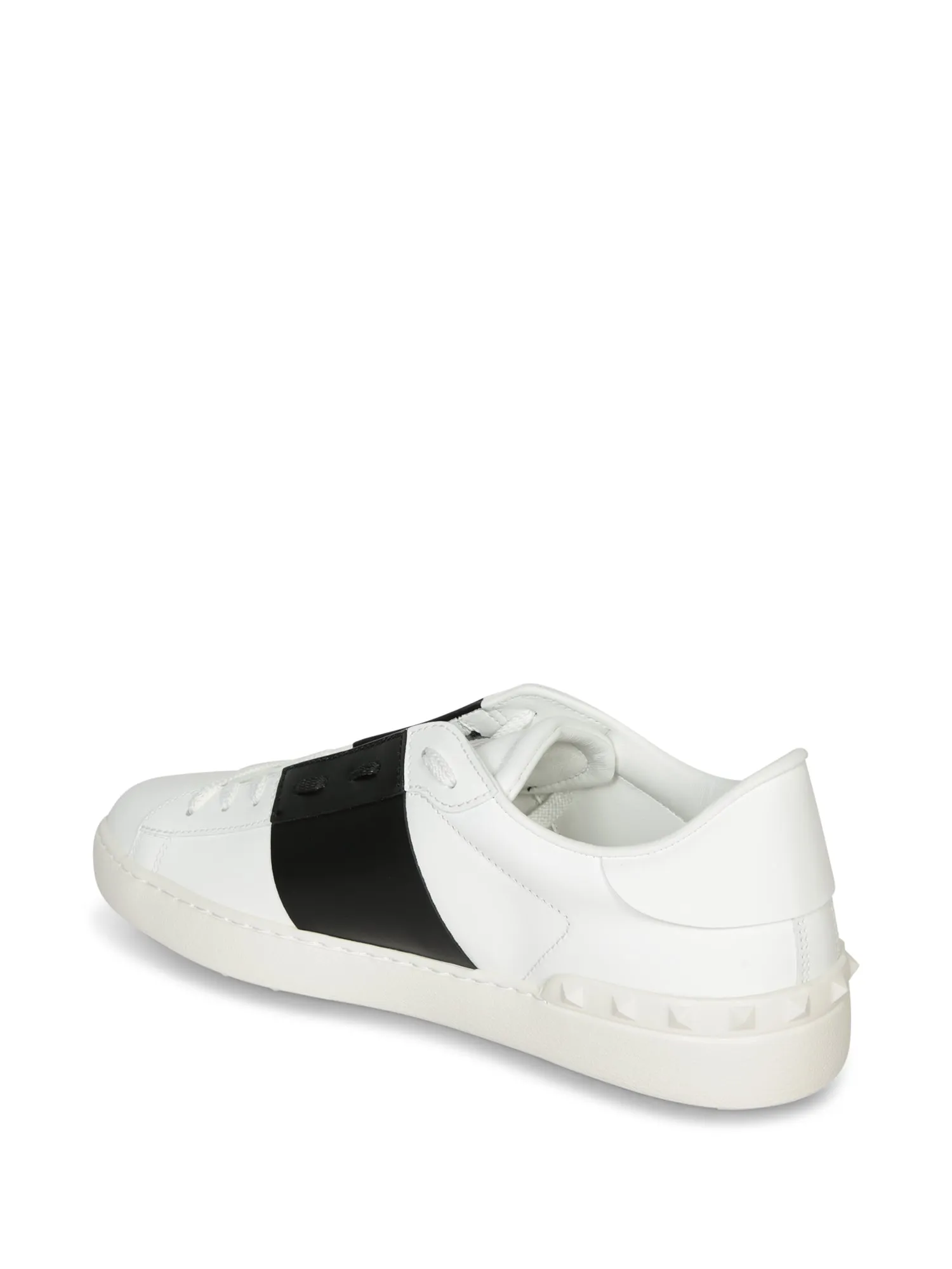 Open Sneakers in White with Black Details