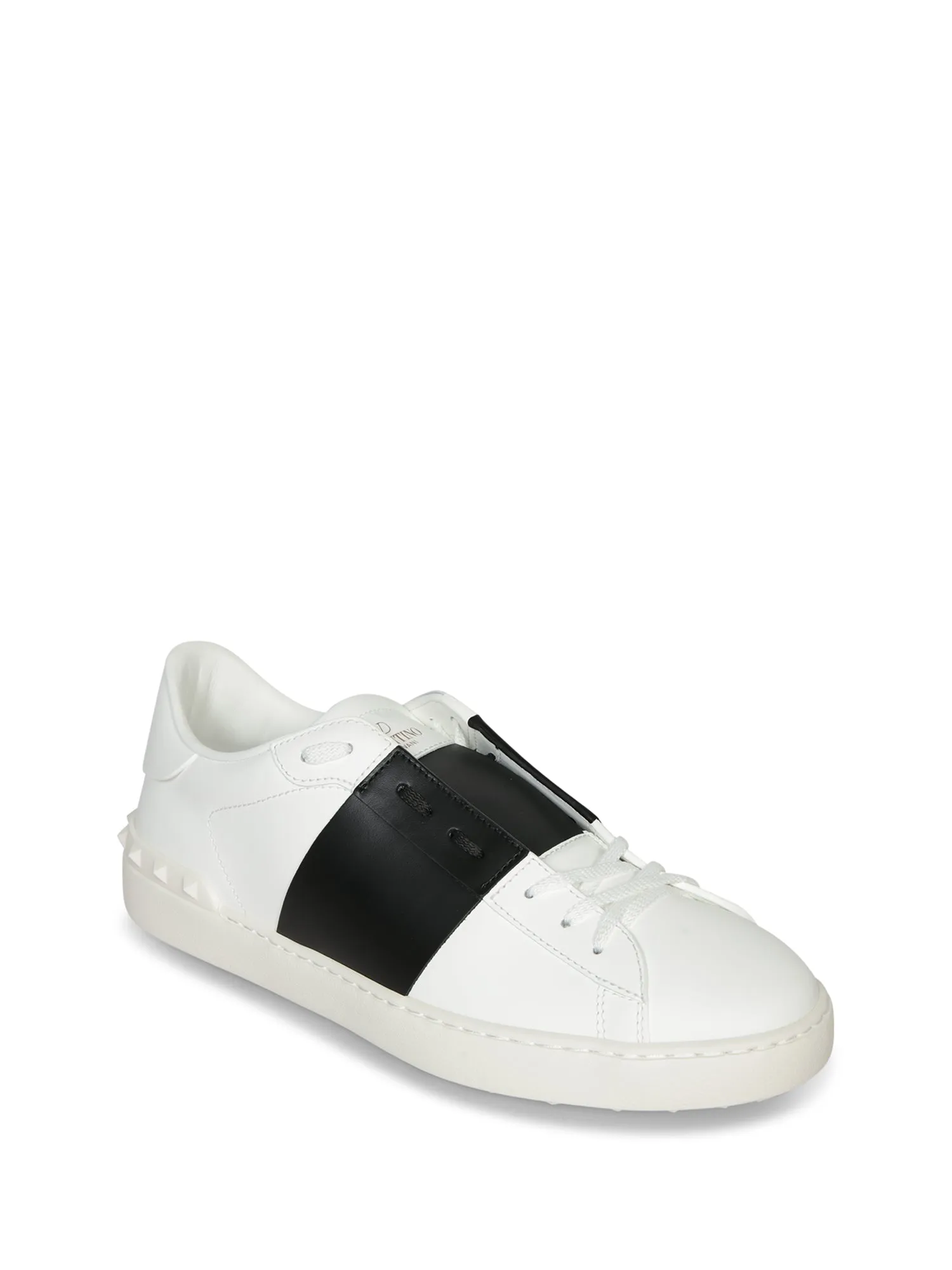 Open Sneakers in White with Black Details