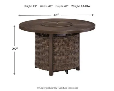 Paradise Trail Outdoor Fire Pit Table and 4 Chairs