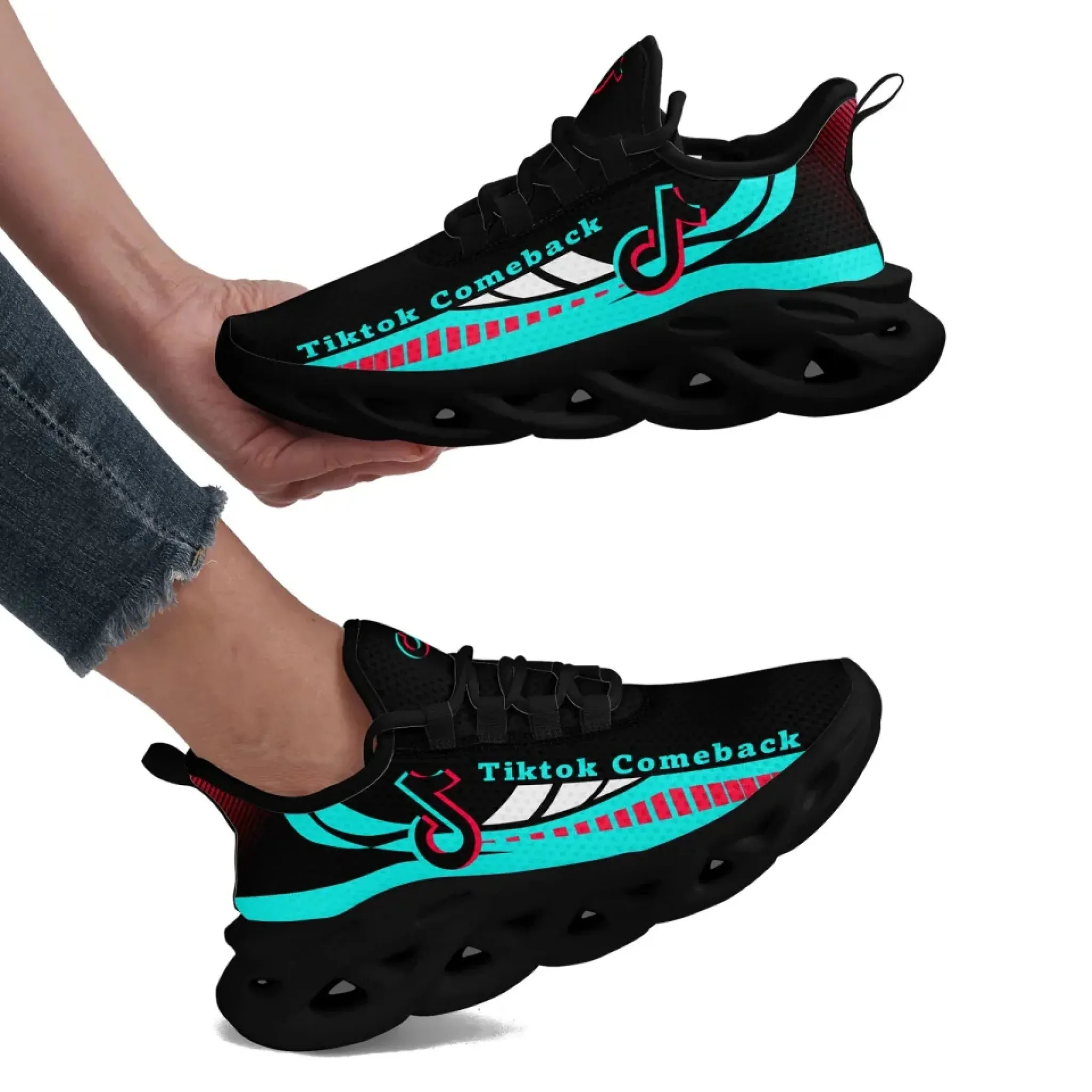 Personalized TikTok Comeback Sneakers, Custom Trendy Social Media Shoes, Comfortable Unisex Shoes