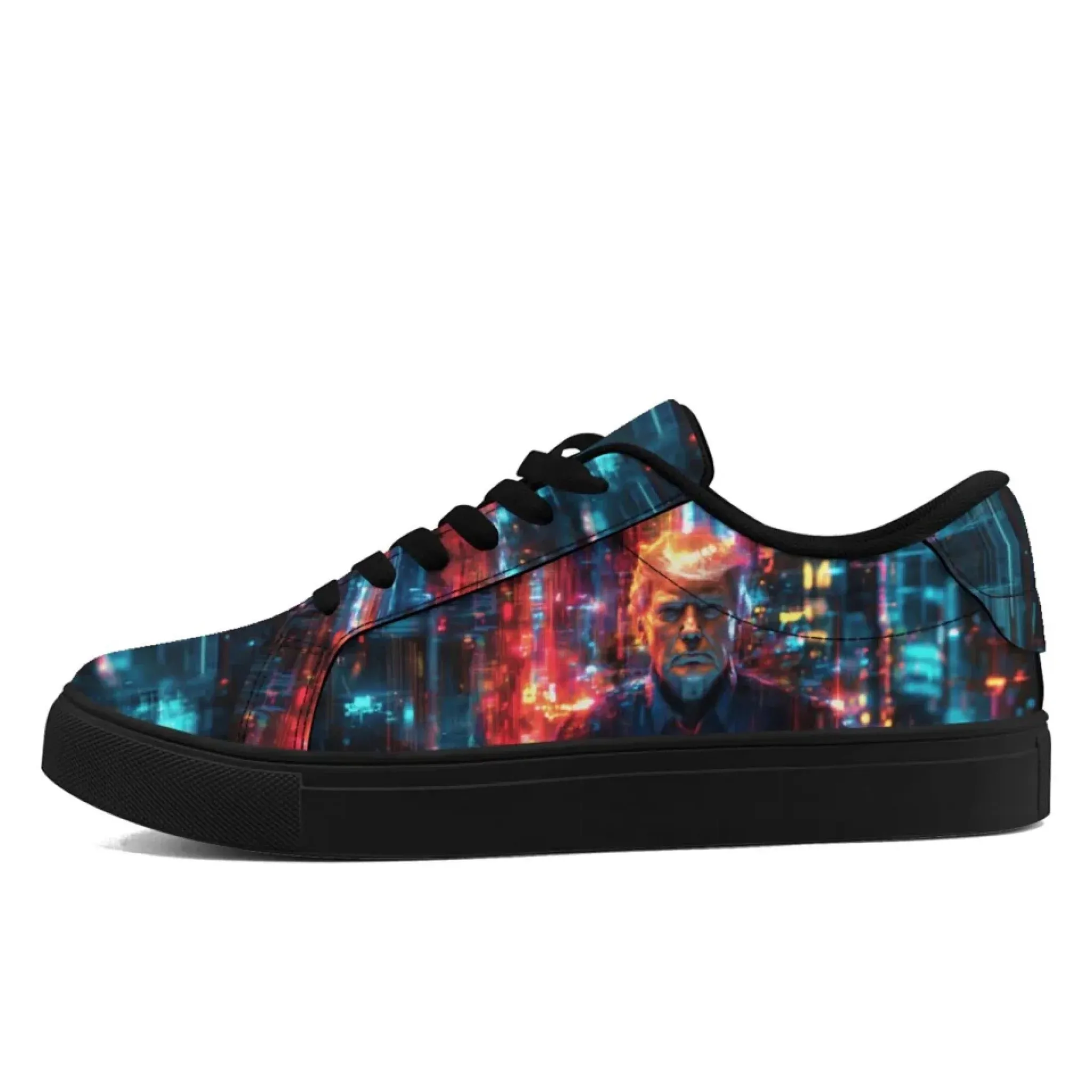 Personalized Trump Sneakers, Custom Pride Leather Shoes, Patriotic Trump Shoes