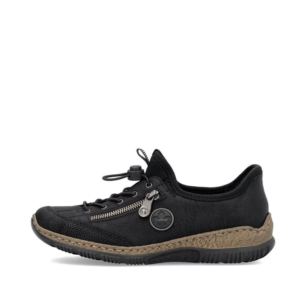 Rieker N3267 BLACK Slip On Shoes  N3267-01