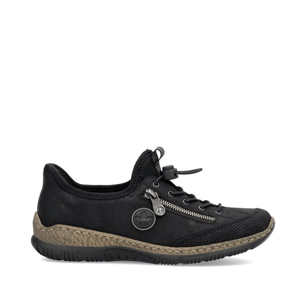 Rieker N3267 BLACK Slip On Shoes  N3267-01