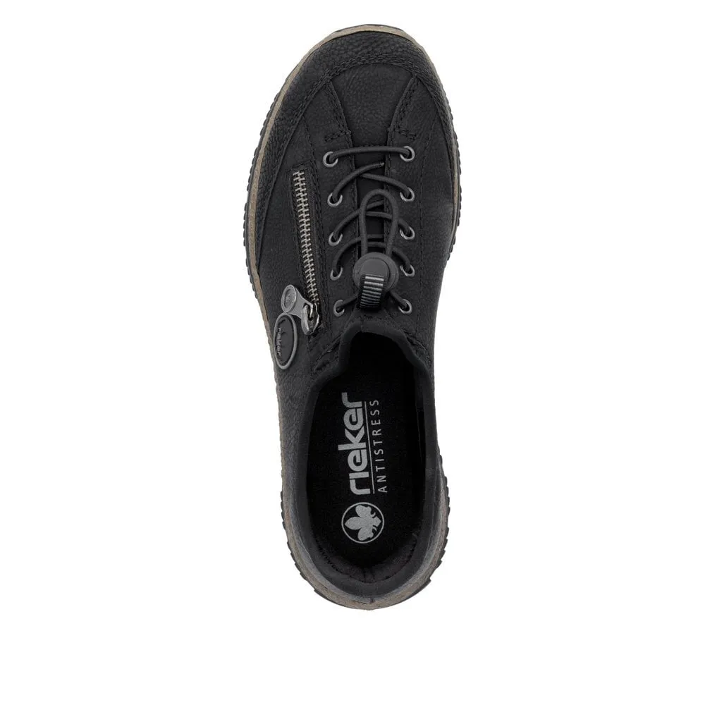 Rieker N3267 BLACK Slip On Shoes  N3267-01