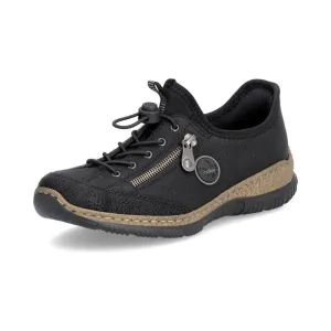 Rieker N3267 BLACK Slip On Shoes  N3267-01