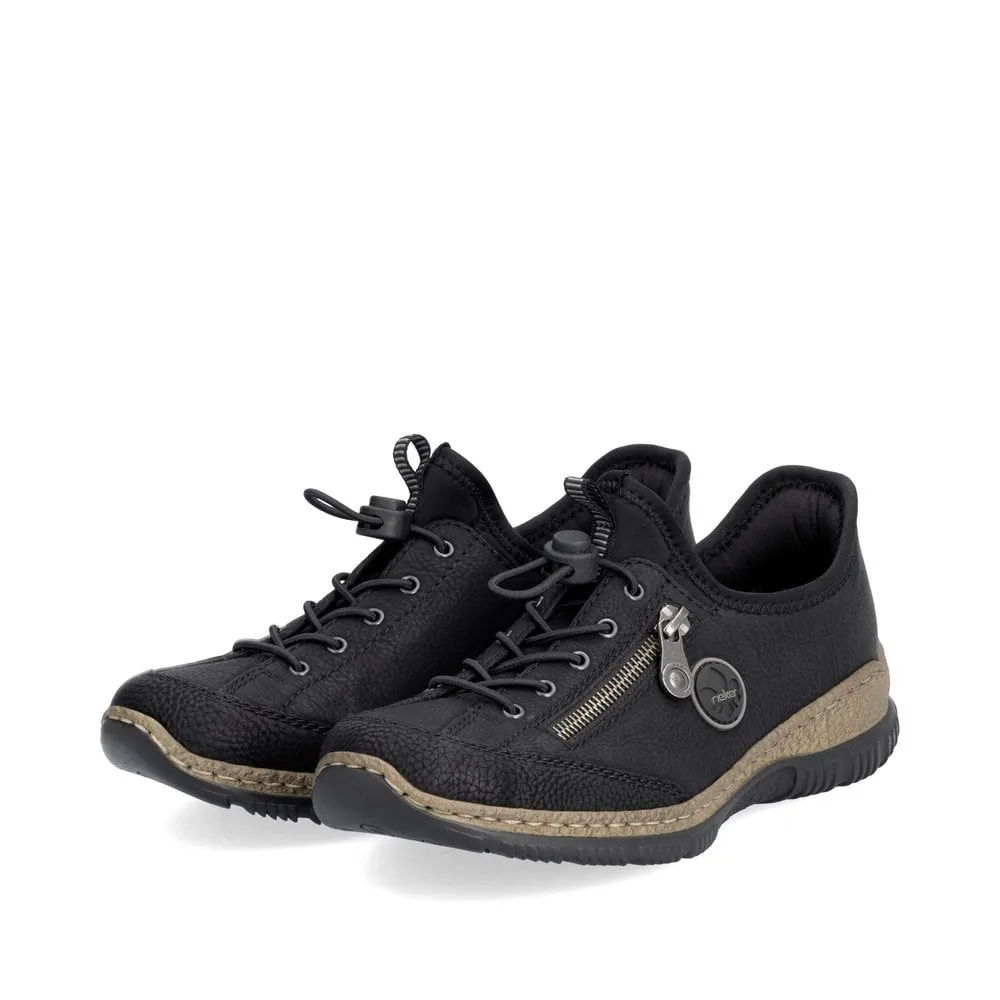 Rieker N3267 BLACK Slip On Shoes  N3267-01