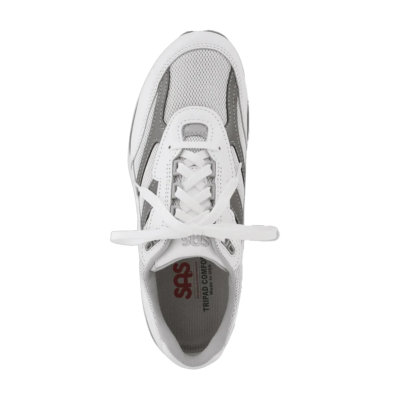 SAS Journey Mesh Walking Shoe (Men) - White/Gray