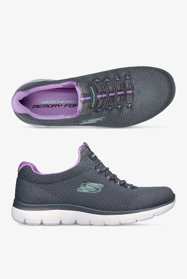 Skechers Women's Summit Cool Classic Sneakers- Charcoal