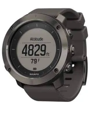 Suunto Traverse Graphite - Stainless Steel Bezel - Black Silicone Strap