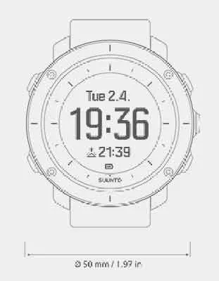 Suunto Traverse Graphite - Stainless Steel Bezel - Black Silicone Strap