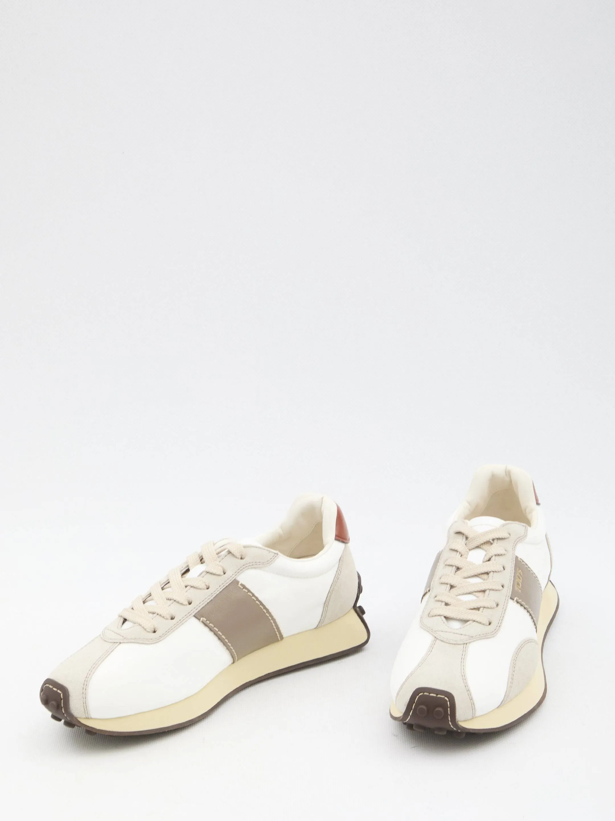 Tod's Sneakers In Leather And Technical Fabric