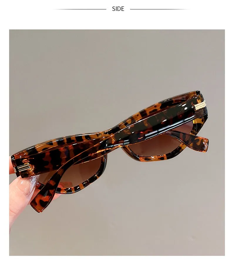 Unisex Luxury Vintage Gradient Shades Irregular Cat Eye Sunglasses