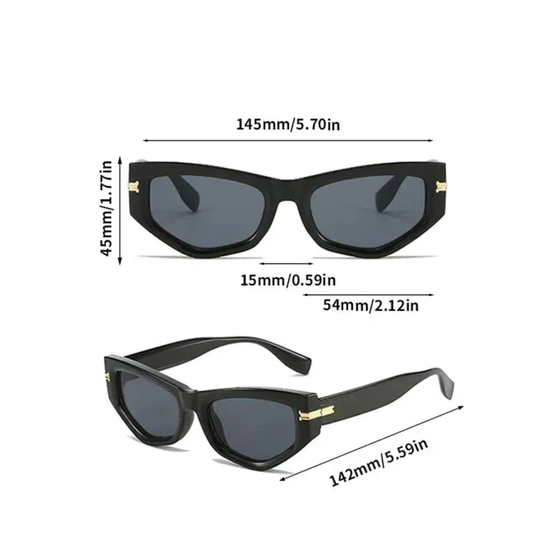 Unisex Luxury Vintage Gradient Shades Irregular Cat Eye Sunglasses