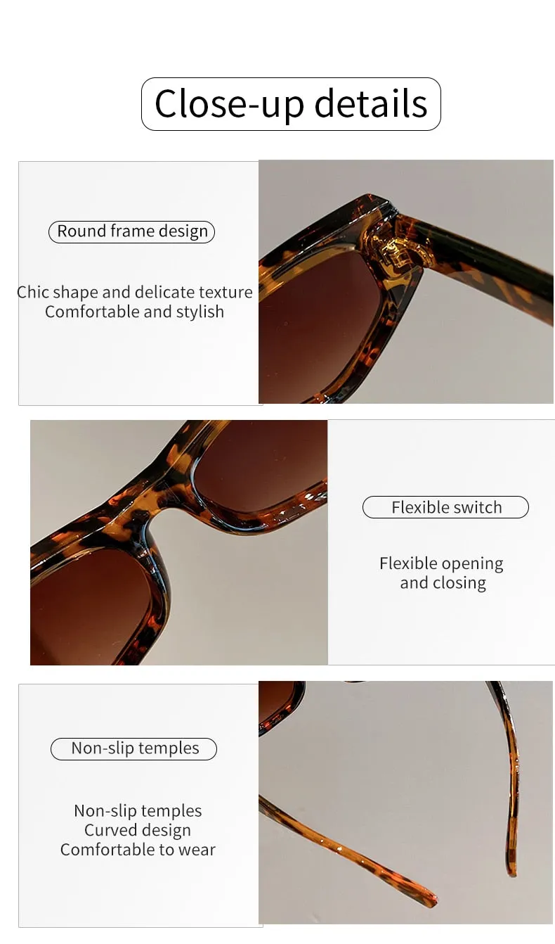 Unisex Luxury Vintage Gradient Shades Irregular Cat Eye Sunglasses