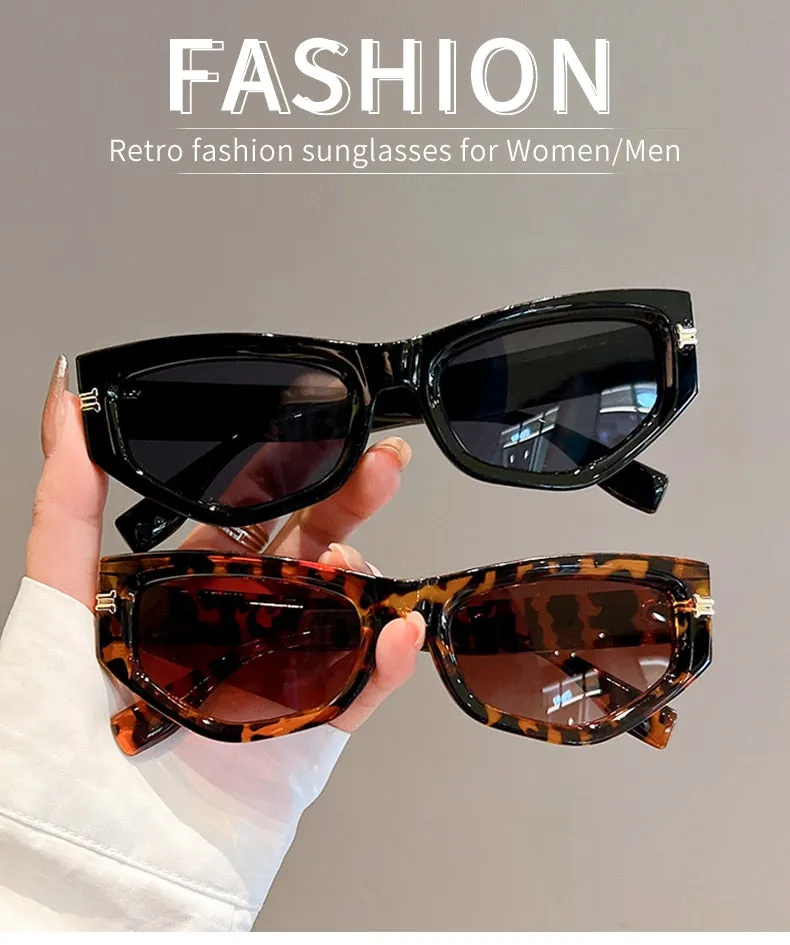 Unisex Luxury Vintage Gradient Shades Irregular Cat Eye Sunglasses