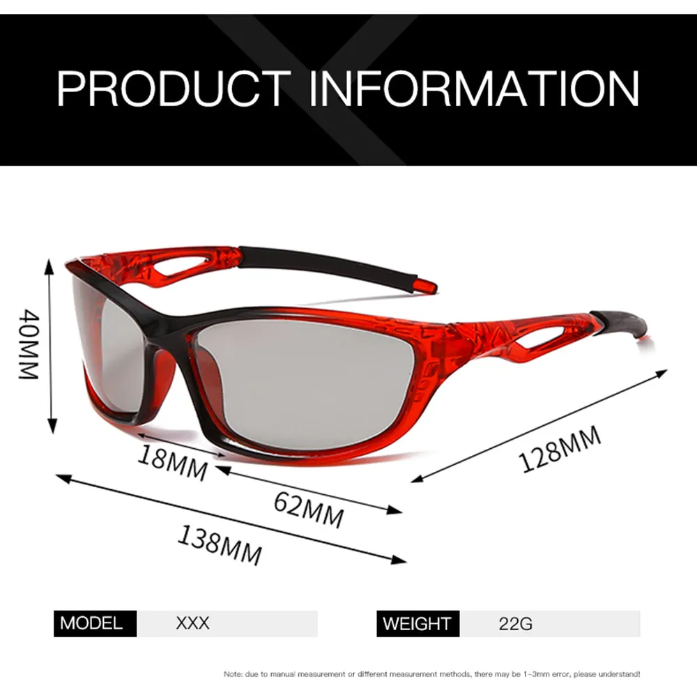 Unisex Photochromic Outdoor Sports Bike Cycling Goggle Glasses Sunglasses