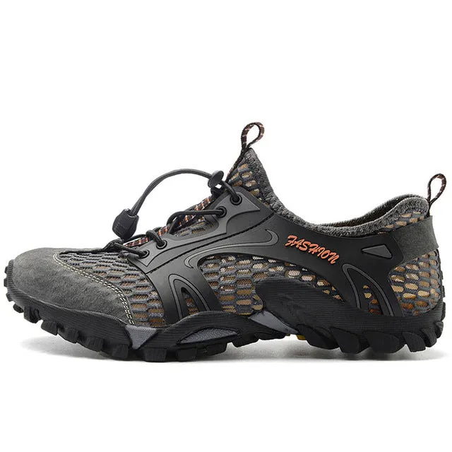VESONAL Summer Spring Men Shoes Casual Mesh Genuine Leather Patchwork Breathable Outdoor Male Sneakers Walking Footwear