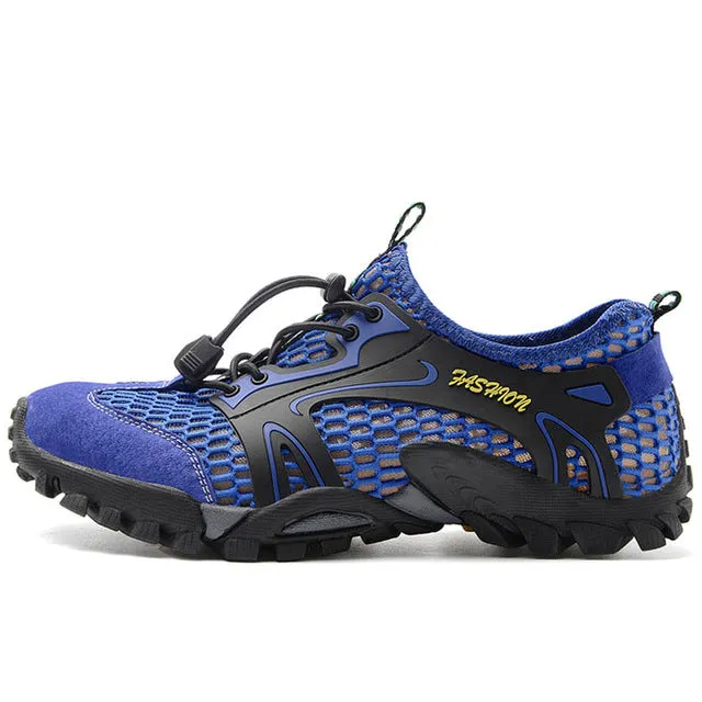 VESONAL Summer Spring Men Shoes Casual Mesh Genuine Leather Patchwork Breathable Outdoor Male Sneakers Walking Footwear