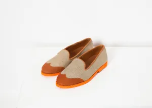 Wingtip Loafer in Orange - Fashionable Choice